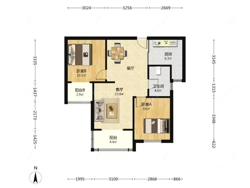 上海保利叶上海一期在售二手房源户型图_小牛看房