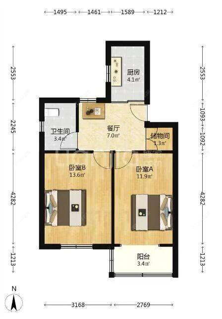 上海云台一小区在售二手房源户型图_小牛看房