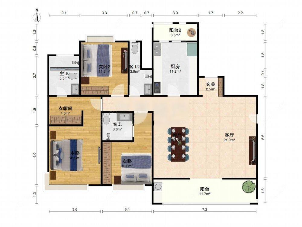 上海翡丽甲第在售二手房源户型图_小牛看房