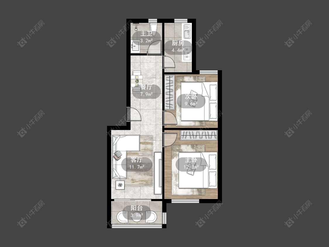 上海新里城和合苑在售二手房源户型图_小牛看房