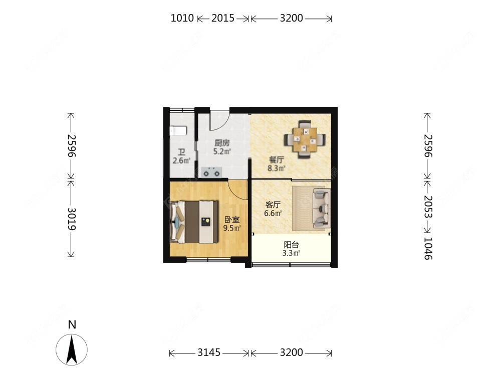 上海浦三小区在租房源户型图_小牛看房