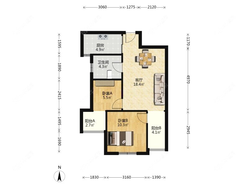 上海恒高家园在售二手房源户型图_小牛看房