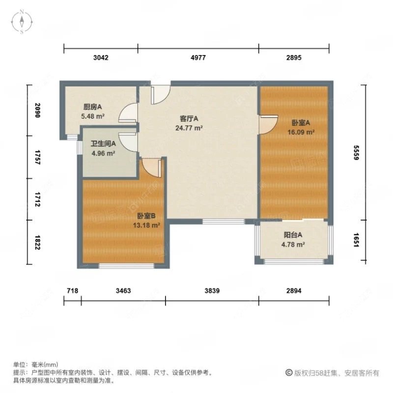 上海宝虹水岸景苑西区在租房源户型图_小牛看房