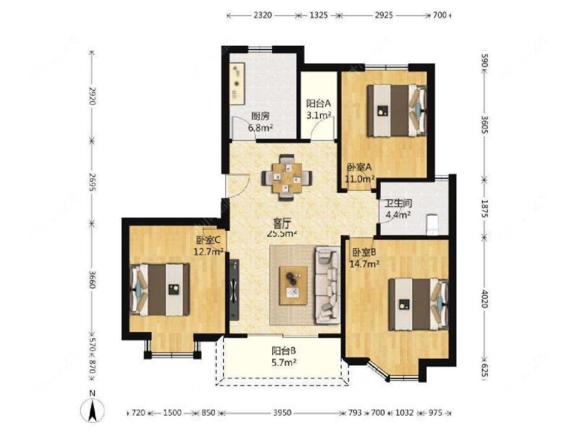 上海菊泉新城爱建顾园东区在售二手房源户型图_小牛看房