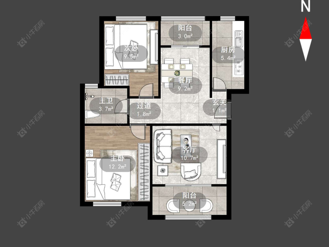 上海德锦苑在租房源户型图_小牛看房