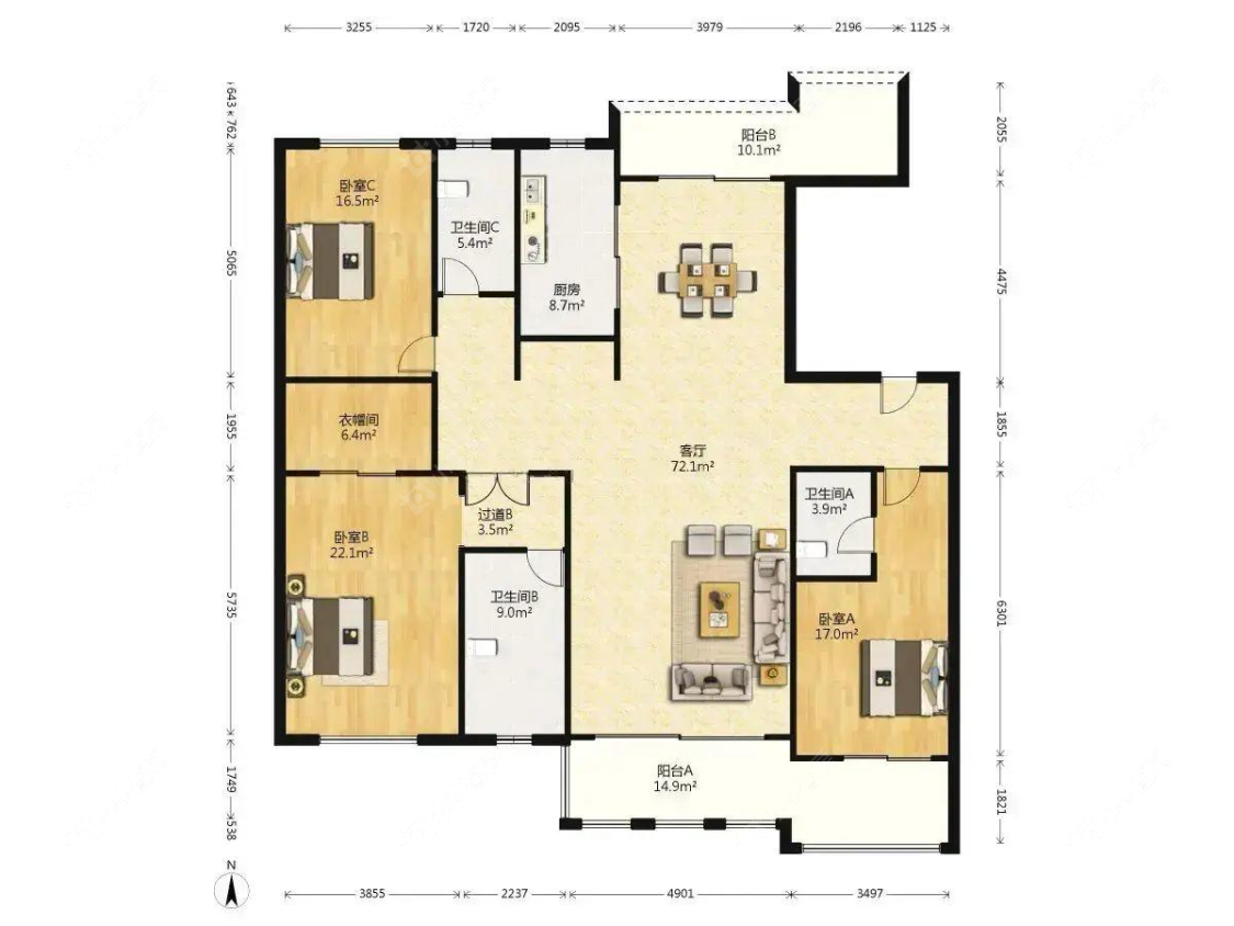 上海铂珏公馆在售二手房源户型图_小牛看房
