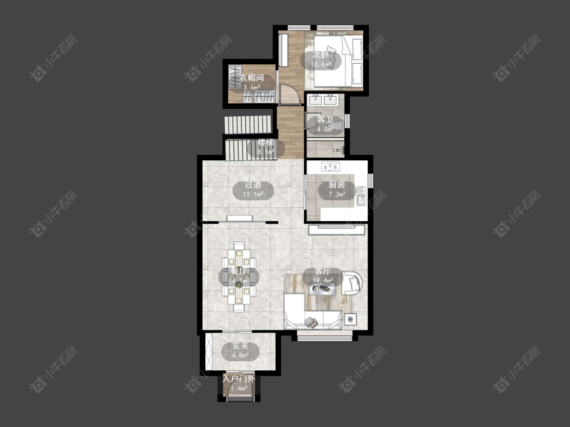上海金地艺华年别墅区在售二手房源户型图_小牛看房