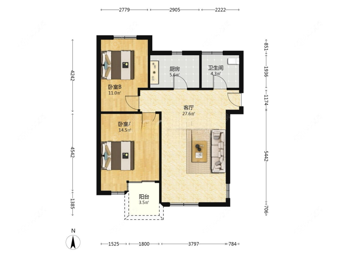 上海海尚菊苑南区在售二手房源户型图_小牛看房