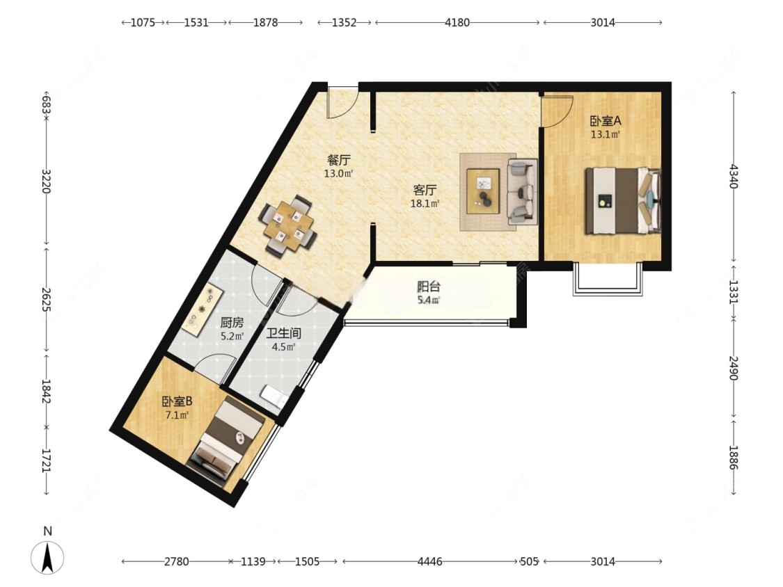 上海逸翠公馆在售二手房源户型图_小牛看房