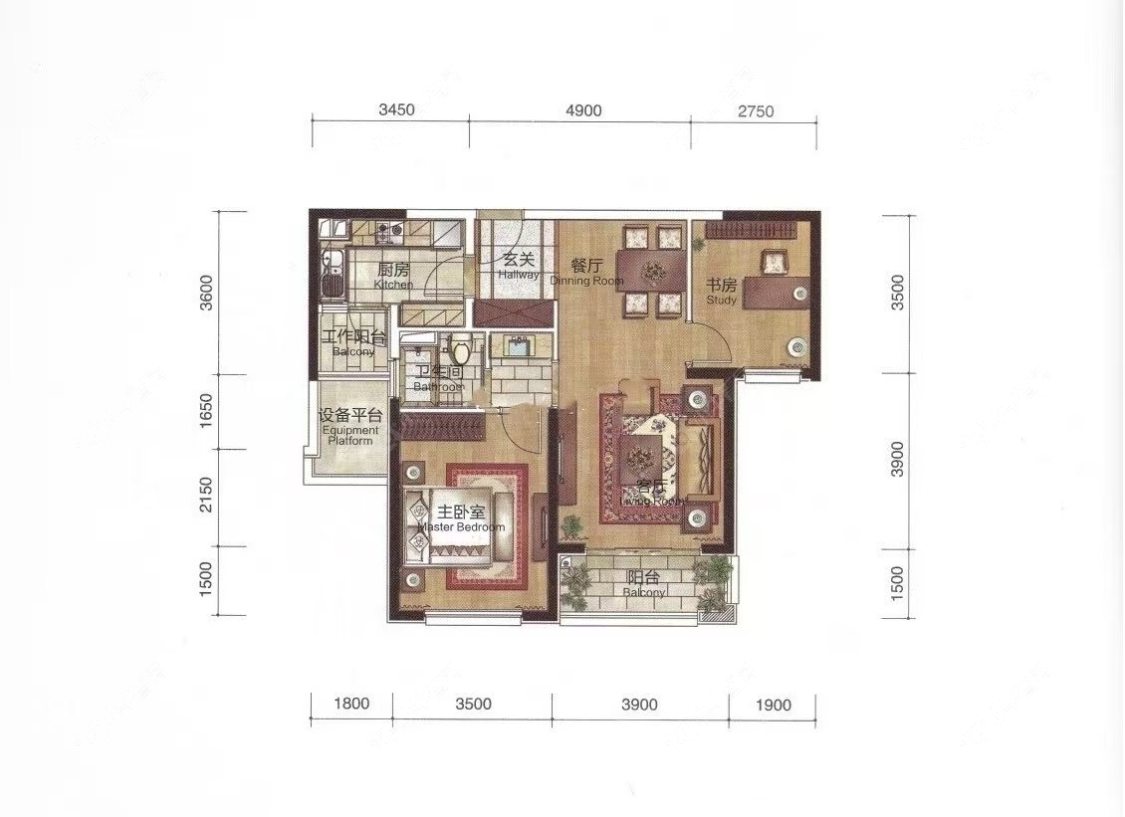 上海仁恒西郊花园在售二手房源户型图_小牛看房