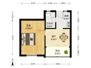上海凌桥二村1室1厅1卫在售二手房房源图片