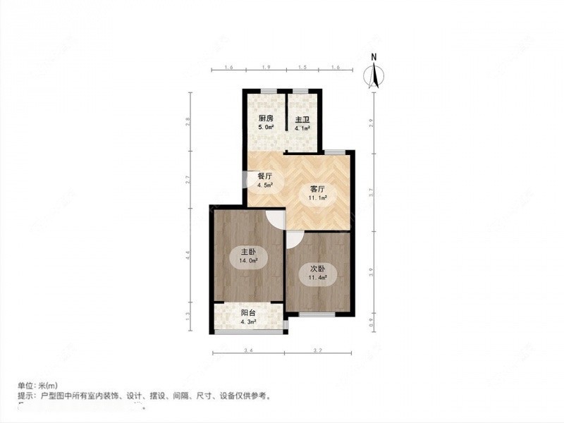 上海南江苑(杨高南路3288弄)二期在租房源户型图_小牛看房