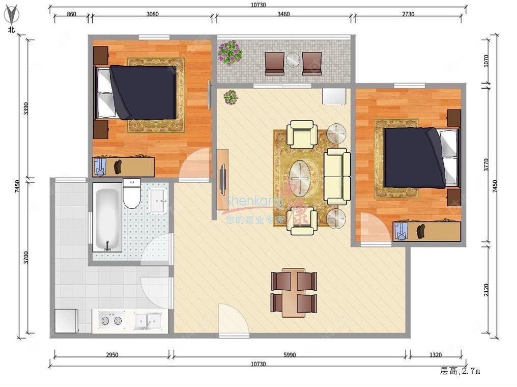 上海龙博公寓在售二手房源户型图_小牛看房