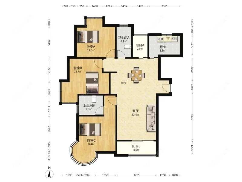 上海盛世宝邸一期在售二手房源户型图_小牛看房