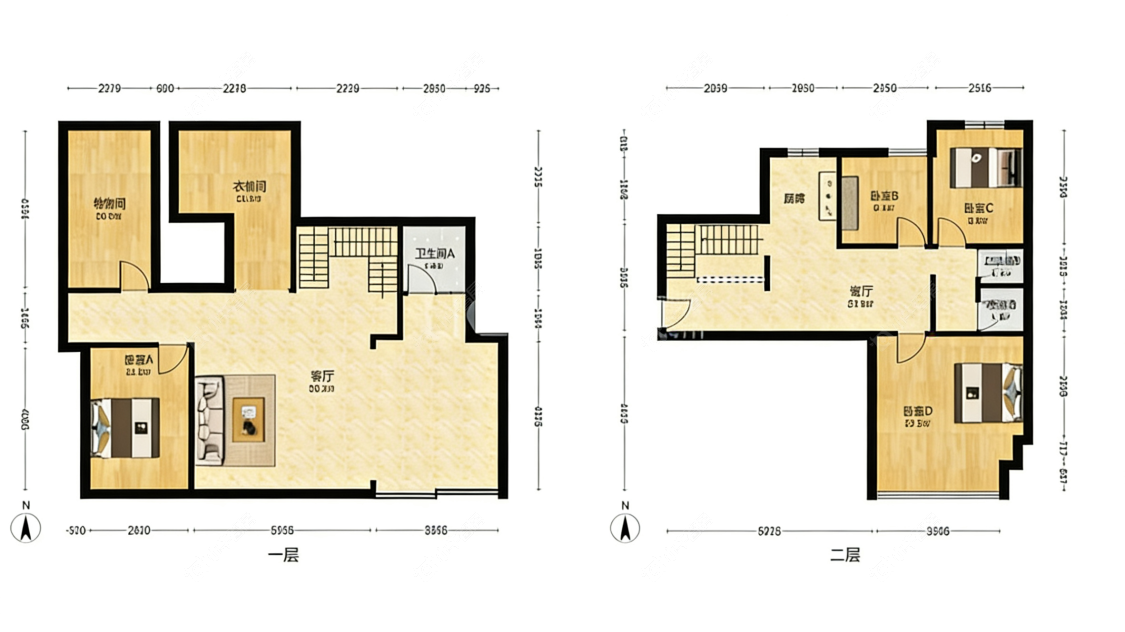 上海美兰湖岭域在售二手房源户型图_小牛看房
