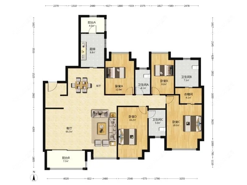 上海嘉誉湾在售二手房源户型图_小牛看房
