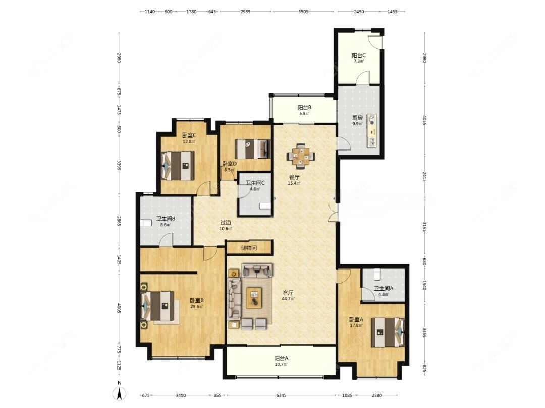 上海瑞虹新城悦庭在售二手房源户型图_小牛看房