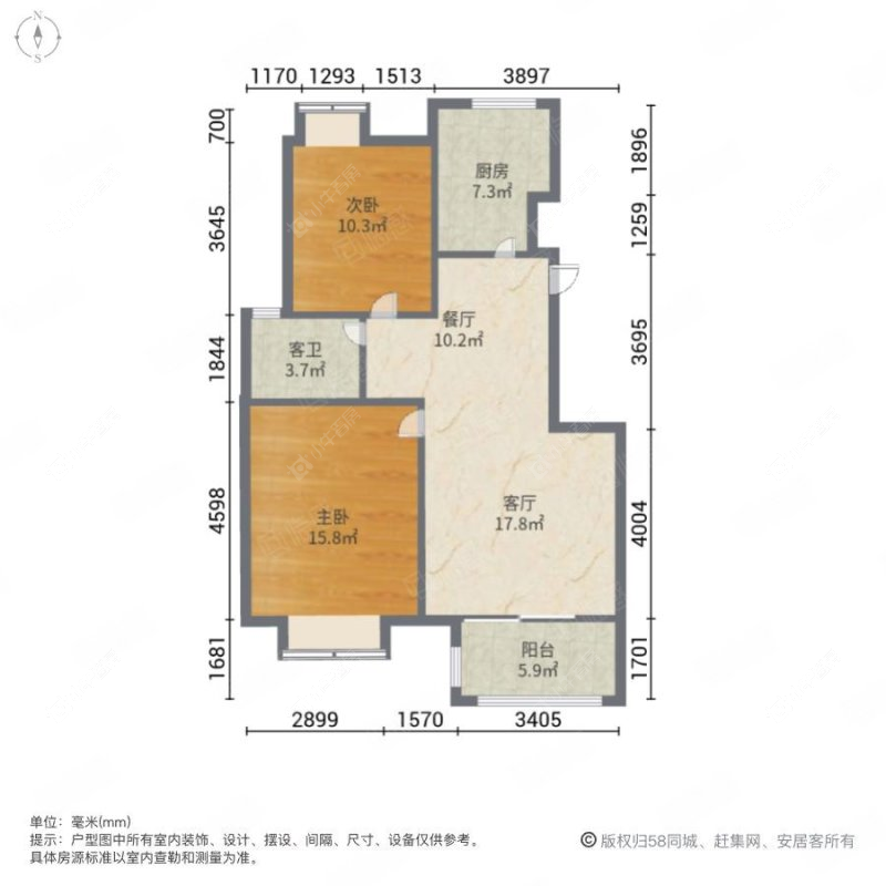 上海万科四季花城111弄在售二手房源户型图_小牛看房