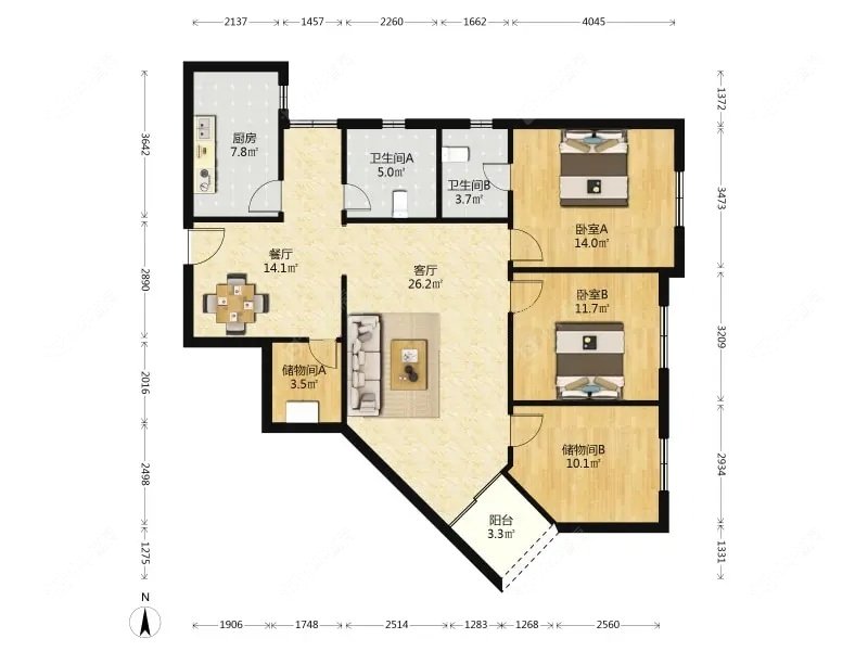 上海皇朝新城在售二手房源户型图_小牛看房