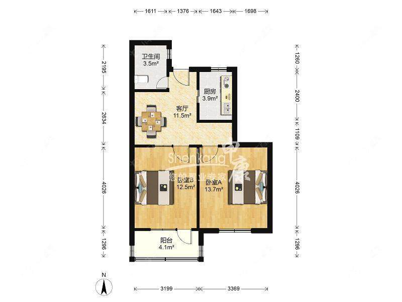 上海莲溪六村在售二手房源户型图_小牛看房