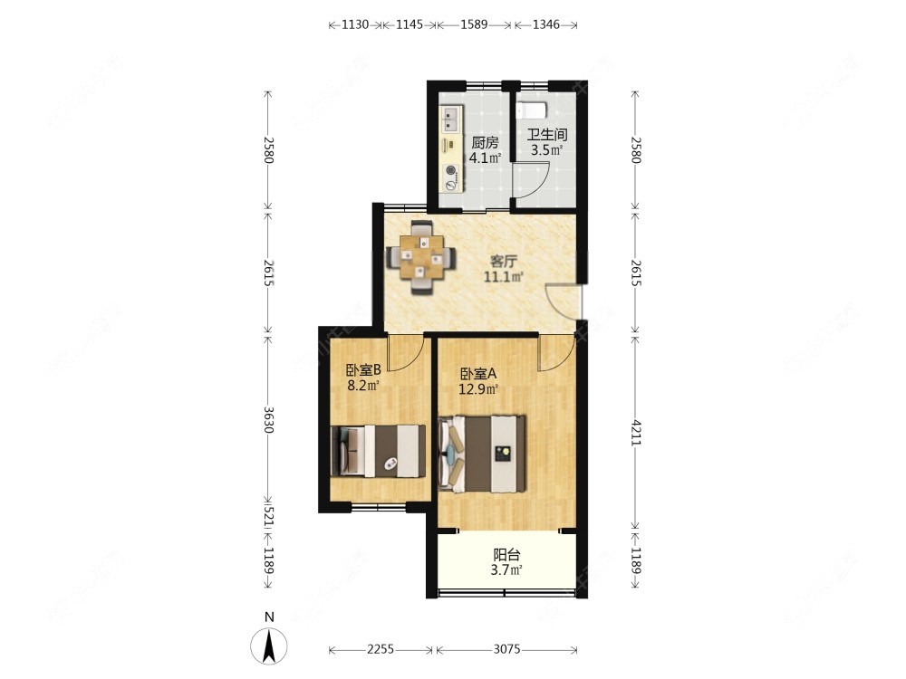 上海由由四村在售二手房源户型图_小牛看房