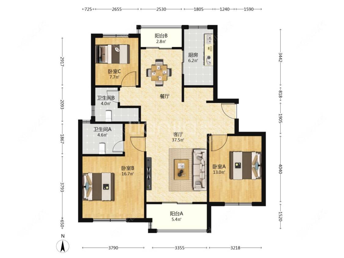 上海百曲和苑在售二手房源户型图_小牛看房