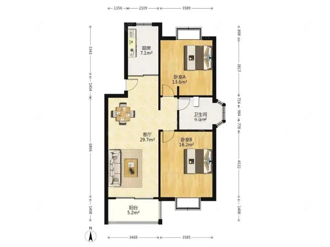 上海美兰湖颐景园在售二手房源户型图_小牛看房