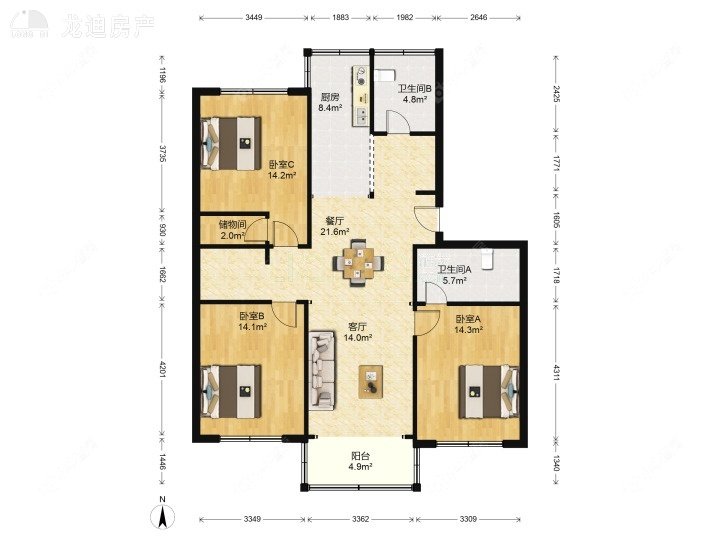 上海桃园公寓(川沙)在售二手房源户型图_小牛看房
