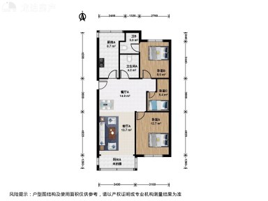 上海桃园公寓(川沙)3室2厅2卫在售二手房房源图片