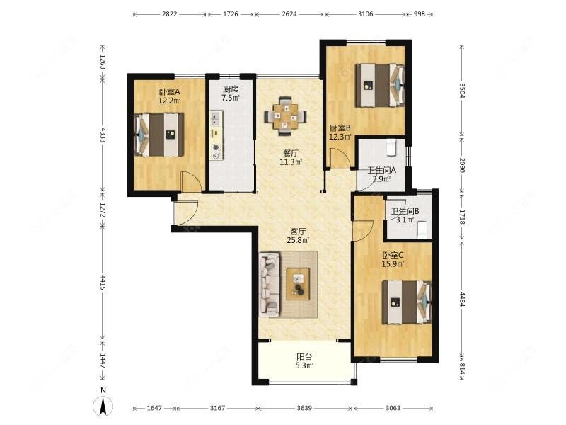 上海保利叶上海二期在售二手房源户型图_小牛看房