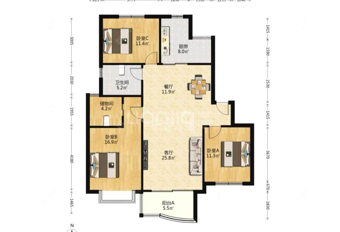 上海宏莲馨苑在售二手房源户型图_小牛看房