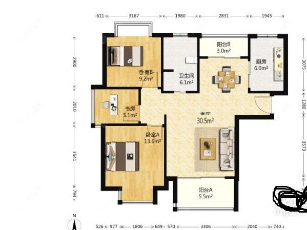 海尚明城房源户型图 上海海尚明城在售二手房源户型图_小牛看房