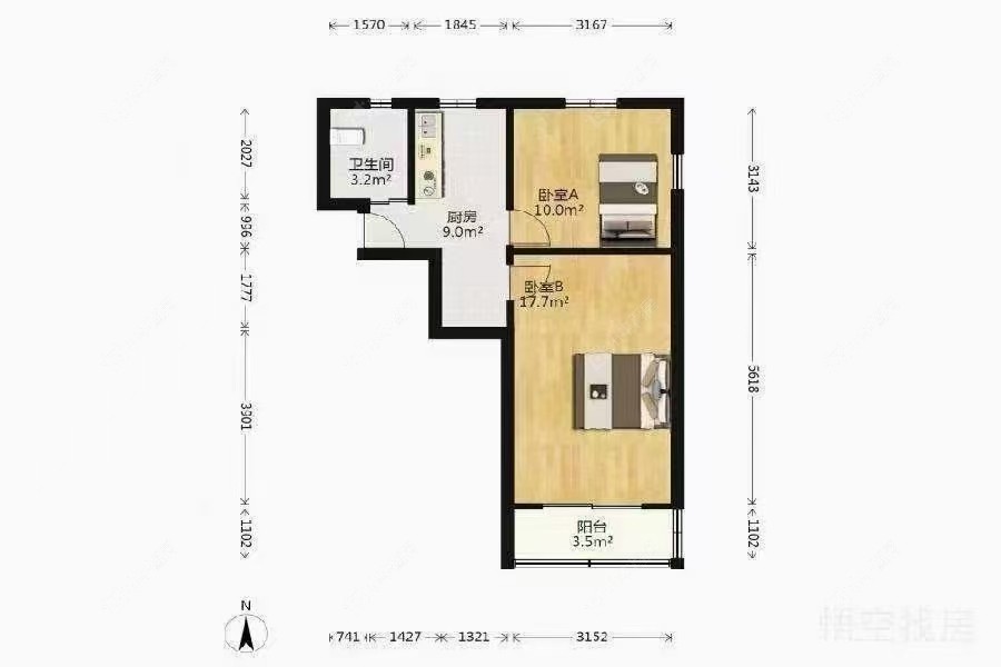 上海程桥二村在售二手房源户型图_小牛看房