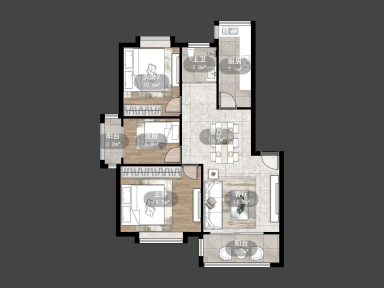 上海幸福小镇明丰绿都3室2厅1卫在售二手房房源图片